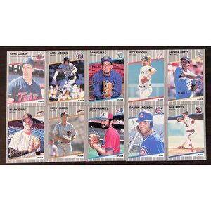 1989 Fleer The All Star Break Lot Of 10 MLB Major League Baseball Cards